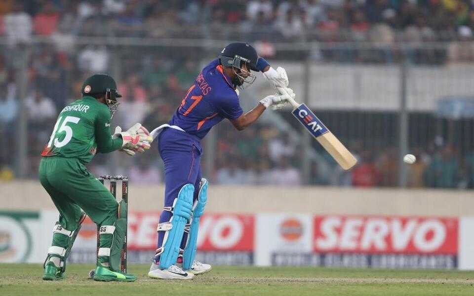 India's Shreyas Iyer batting ahead of the ICC ODI World Cup 2023