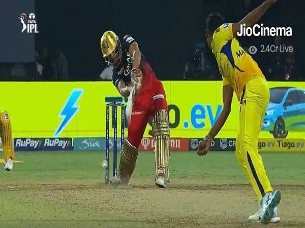 Royal Challengers Bangalore in action against Chennai Super Kings in IPL 2023