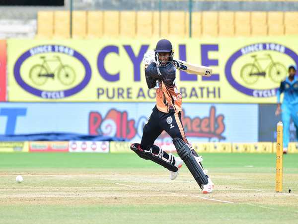 Hubli Tigers' KL Shrijith in action against Shivamogga Lions during KSCA T20 (Image: KSCA)