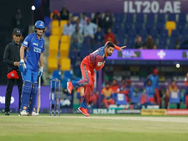 Dubai Capitals' Sikandar Raza in action. (Picture: ILT20)