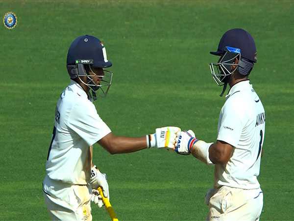 Musheer Khan and Ajinkya Rahane (Photo: BCCI Domestic/X)