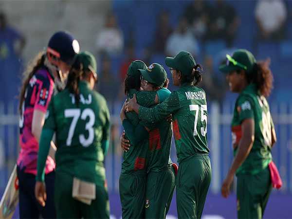 Bangladesh team celebrating with a win (Photo- ICC)