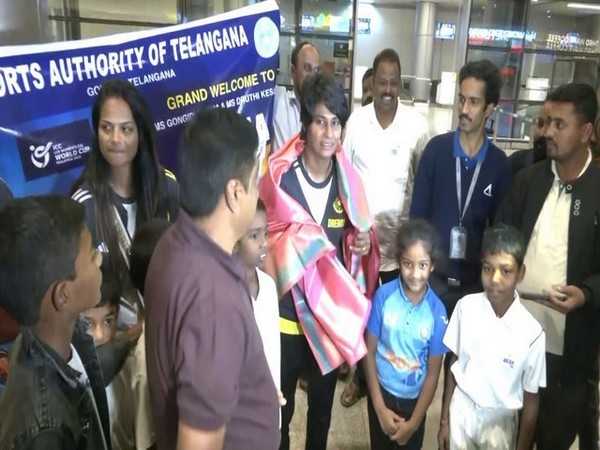 Visual of players arrival in Hyderabad (Photo: ANI)